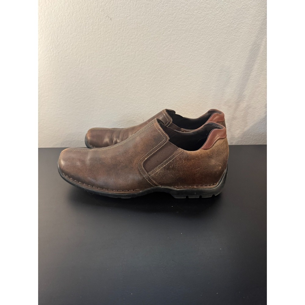 Cole Haan Zeno C07486 Mens US 10 M Shoes Brown Leather Slip On Split Toe Loafers - Picture 2 of 10